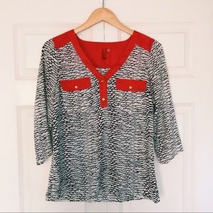 3/4 length sleeve silky top